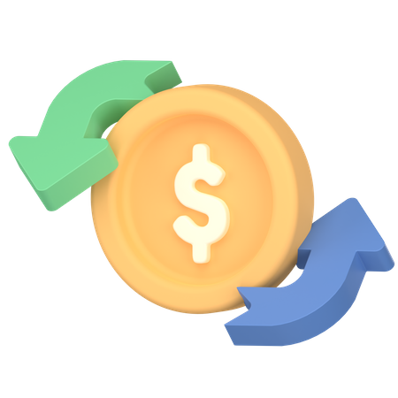 Échange de dollars  3D Icon