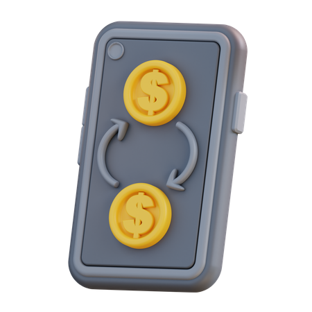 Échange de dollars en ligne  3D Icon