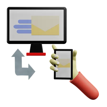 L'échange de données  3D Icon