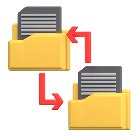 Échange de fichiers  3D Icon