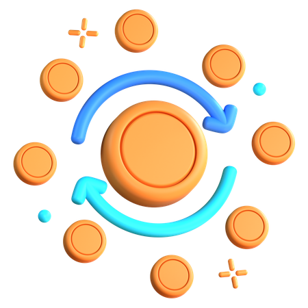 Échange décentralisé  3D Icon