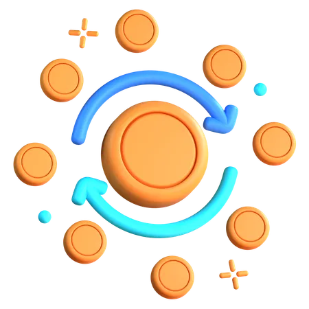 Échange décentralisé  3D Icon