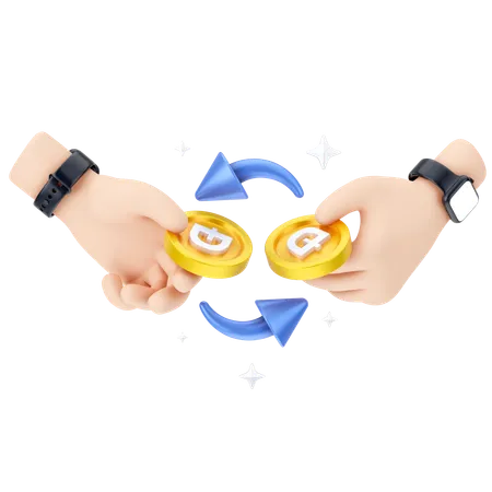 Échange de dogecoin  3D Icon