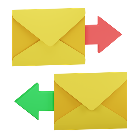 Échanger du courrier  3D Icon