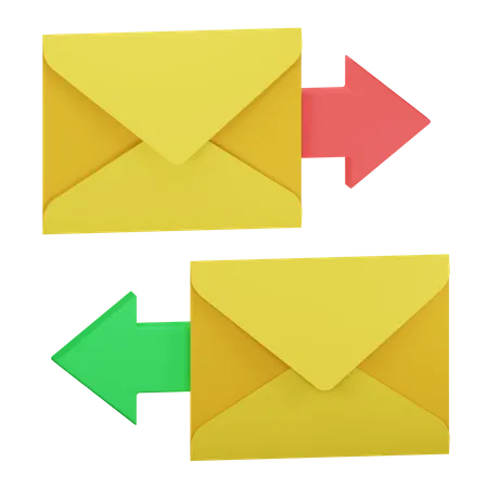 Échanger du courrier  3D Icon