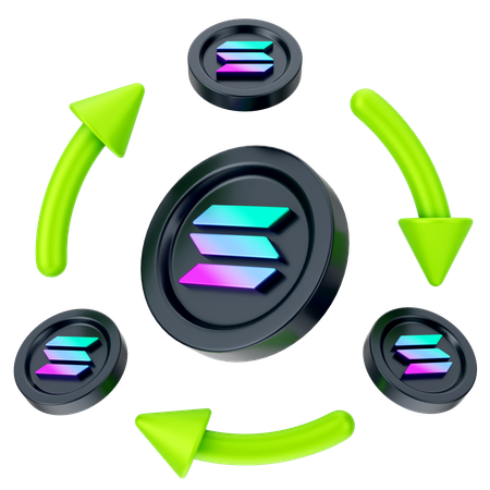 Échange de solana  3D Icon