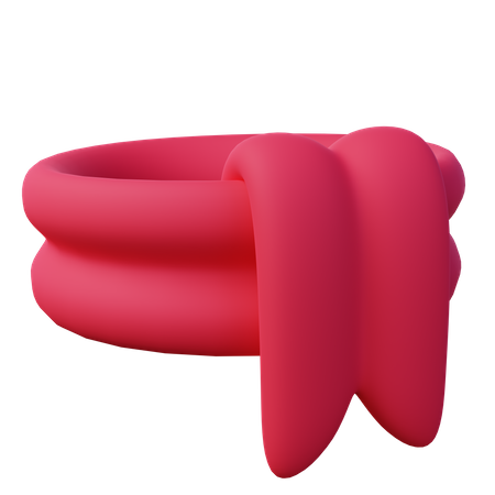 Écharpe d'hiver rouge  3D Icon