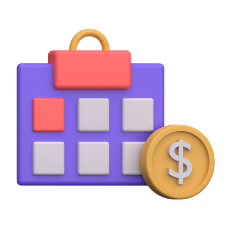 Calendrier de paiement  3D Icon