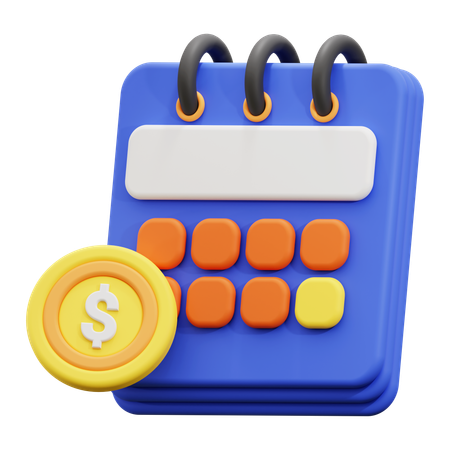 Calendrier de paiement  3D Icon