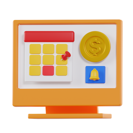 Calendrier de paiement  3D Icon