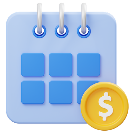 Calendrier de paiement  3D Icon