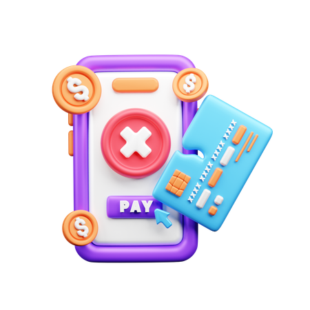 Échec de paiement  3D Icon