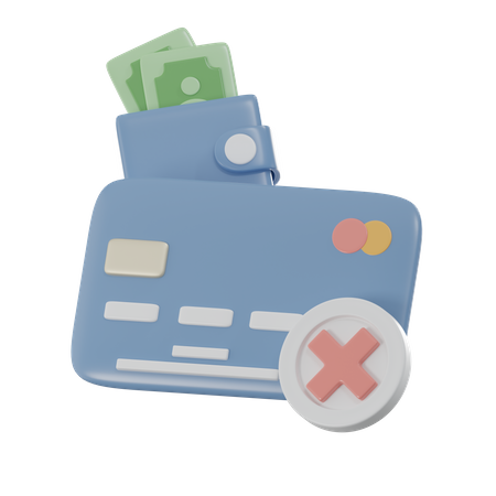 Échec du paiement par carte  3D Icon