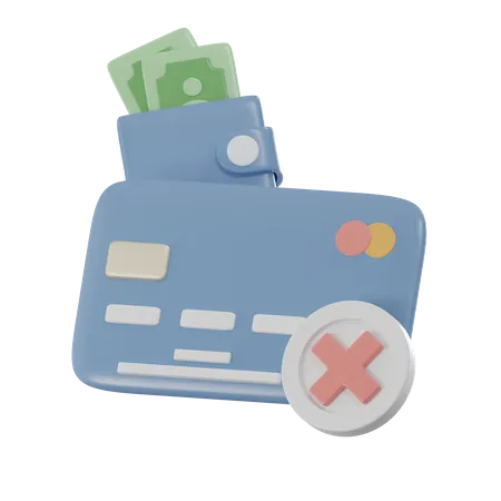 Échec du paiement par carte  3D Icon