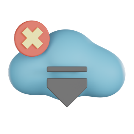 Échec du téléchargement dans le cloud  3D Icon