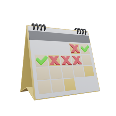 Calendrier échoué  3D Icon