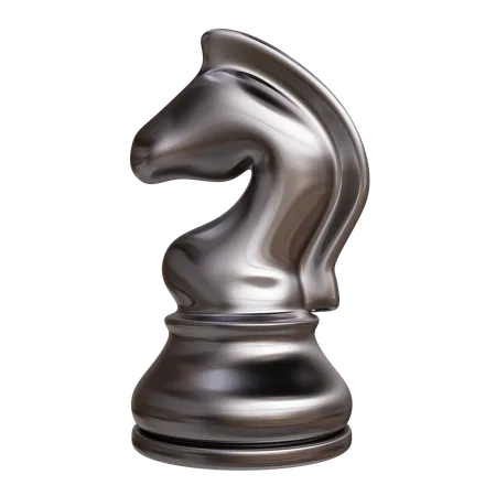 Cheval d'échecs en métal  3D Icon