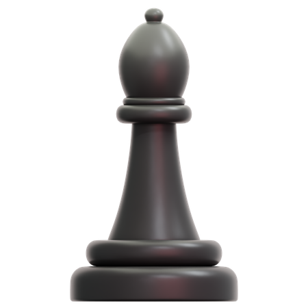 Échecs avec fou noir  3D Icon
