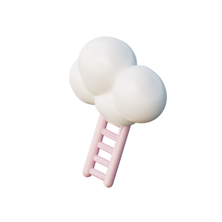 Échelle de nuages  3D Illustration