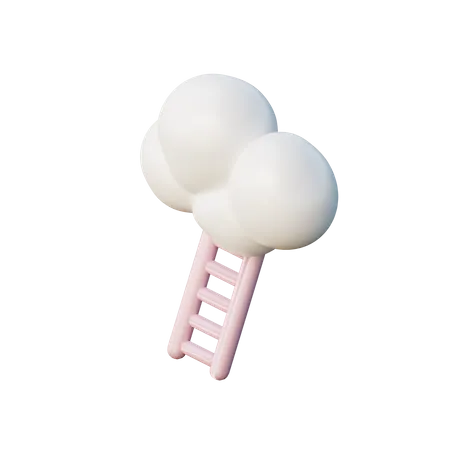 Échelle de nuages  3D Illustration