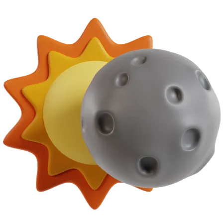 Eclipsando o Sol e a Lua  3D Icon