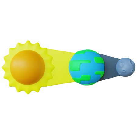 Éclipse lunaire  3D Icon