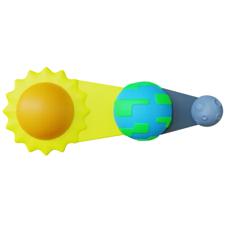Éclipse lunaire  3D Icon