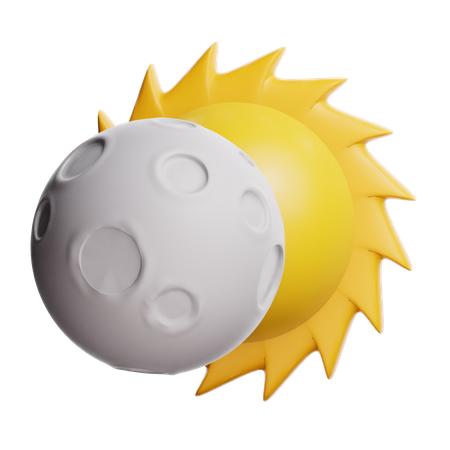 Éclipse solaire  3D Icon