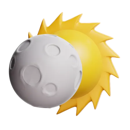 Éclipse solaire  3D Icon