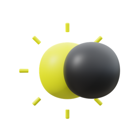 Éclipse solaire  Icône 3D