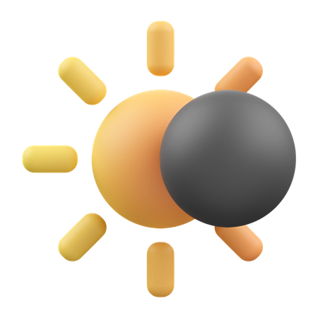 Éclipse solaire  3D Icon