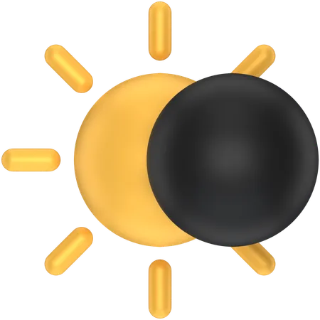 Eclipse solar  3D Icon