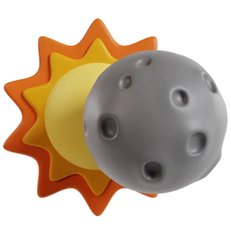 Eclipsing Sun and Moon  3D Icon