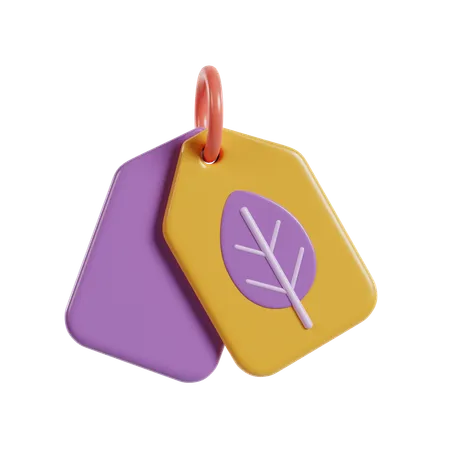 3 D Illustration Of Eco Prize Tag Rendering Icon 3D Icon