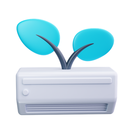 Eco air conditioner  3D Icon