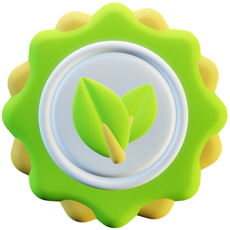 Eco Badge  3D Icon