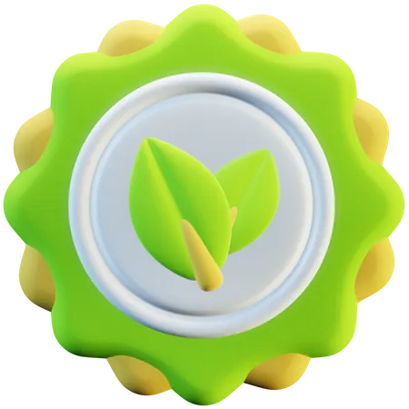 Eco Badge  3D Icon