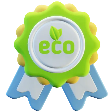Eco Badge  3D Icon