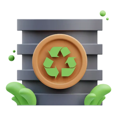 Eco Barrel  3D Icon