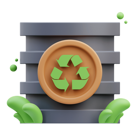 Eco Barrel  3D Icon