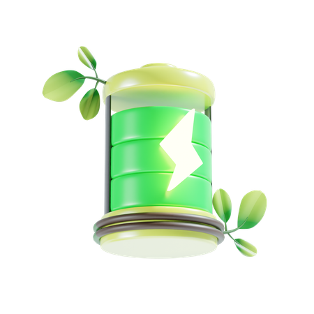 Batería ecológica  3D Icon