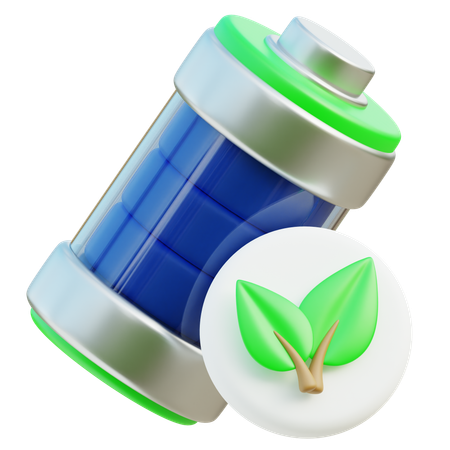 Batería ecológica  3D Icon