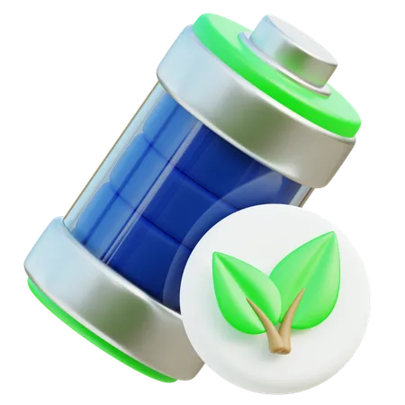 Batería ecológica  3D Icon