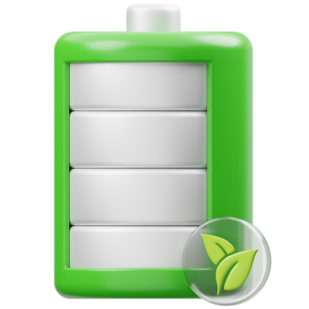 Batería ecológica  3D Icon