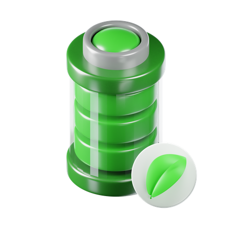 Batería ecológica  3D Icon