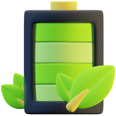 Batería ecológica  3D Icon