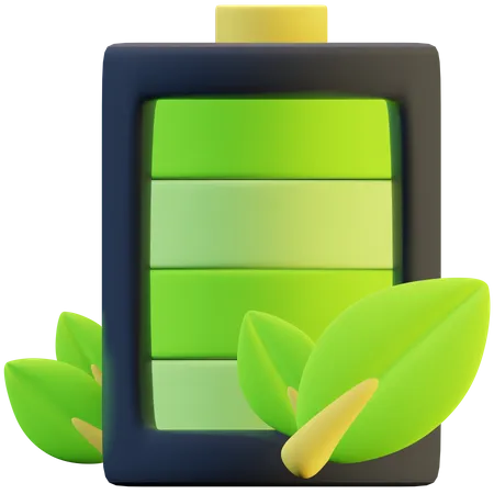 Batería ecológica  3D Icon