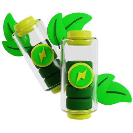 Eco Batteries  3D Icon