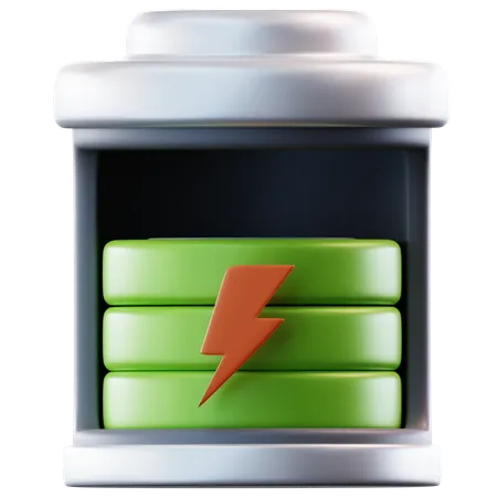 3 D Illustration Eco Battery 3D Icon
