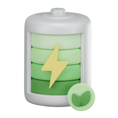 Eco Battery  3D Icon